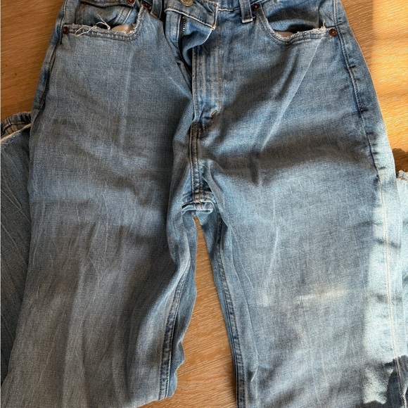 Abercrombie & Fitch Light Blue Straight Leg Jeans - Picture 1 of 4